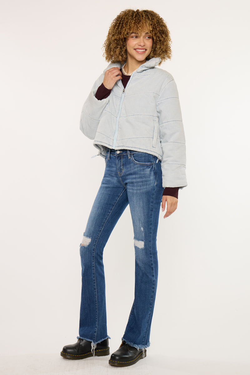 Luciana Denim Puffer Jacket - Official Kancan USA