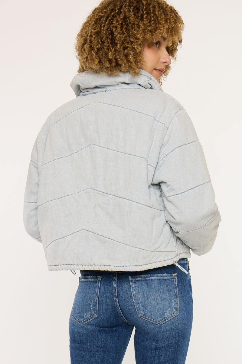 Luciana Denim Puffer Jacket - Official Kancan USA