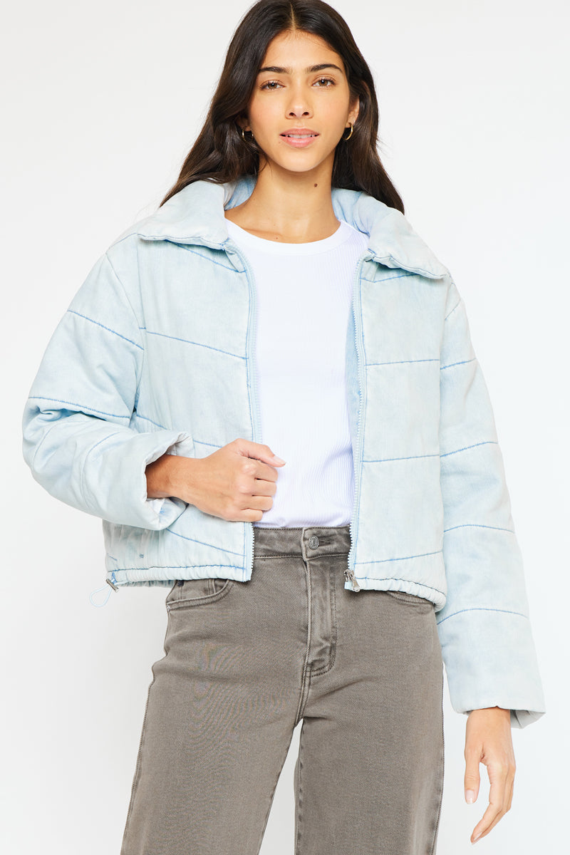 Luciana Denim Puffer Jacket - Official Kancan USA