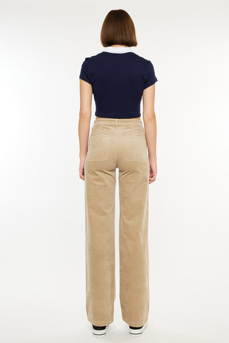 Saturn Ultra High Rise Wide Leg Corduroy Pants – Kancan USA