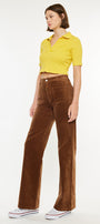 Saturn Ultra High Rise Wide Leg Corduroy Pants - Official Kancan USA