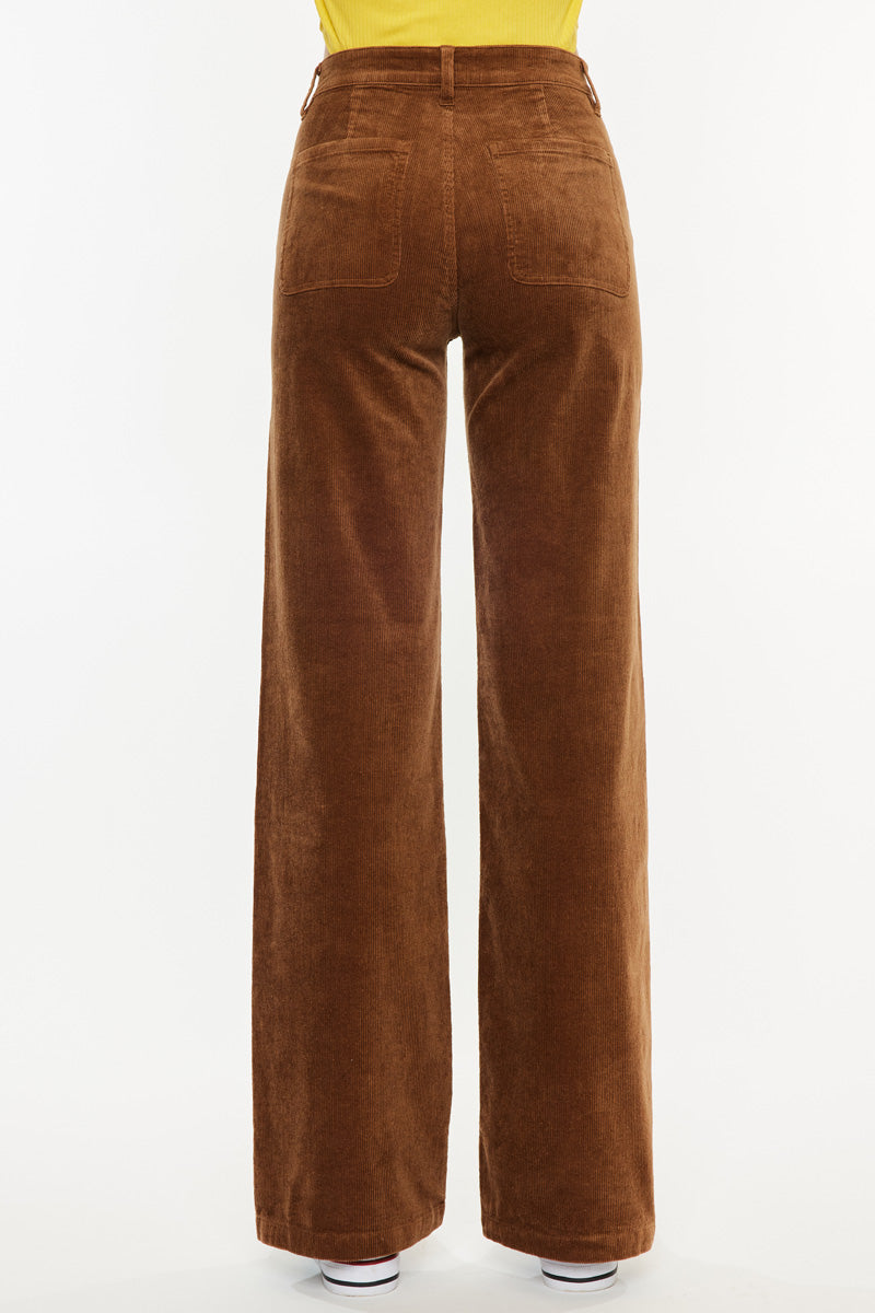 Saturn Ultra High Rise Wide Leg Corduroy Pants – Kancan USA