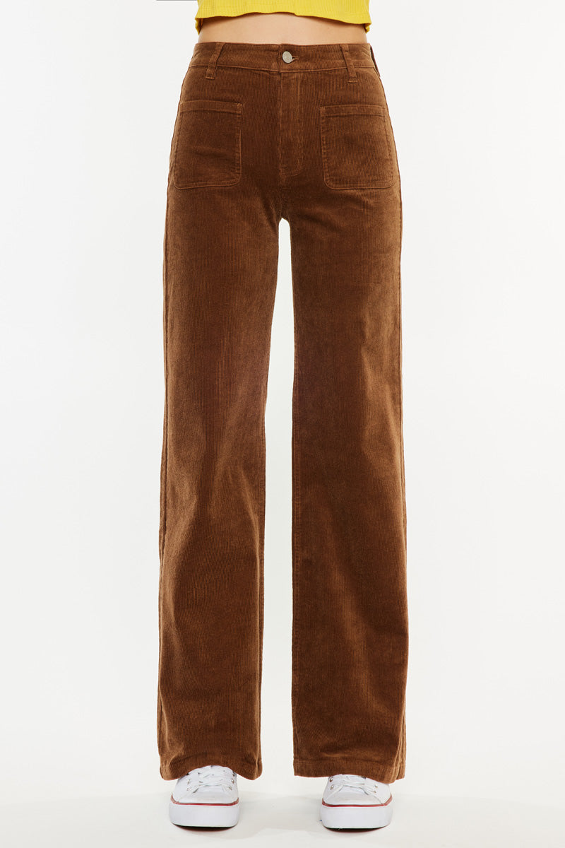 Saturn Ultra High Rise Wide Leg Corduroy Pants – Kancan USA