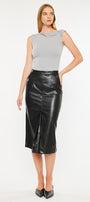 Suzette Faux Leather  Pencil Skirt - Official Kancan USA