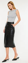 Suzette Faux Leather  Pencil Skirt - Official Kancan USA