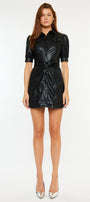 Neva Faux Leather Dress - Official Kancan USA