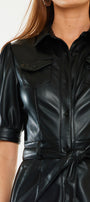 Neva Faux Leather Dress - Official Kancan USA