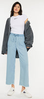 Milly High Rise Cropped  Wide Leg Jeans - Official Kancan USA
