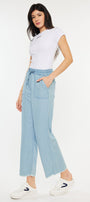 Milly High Rise Cropped  Wide Leg Jeans - Official Kancan USA
