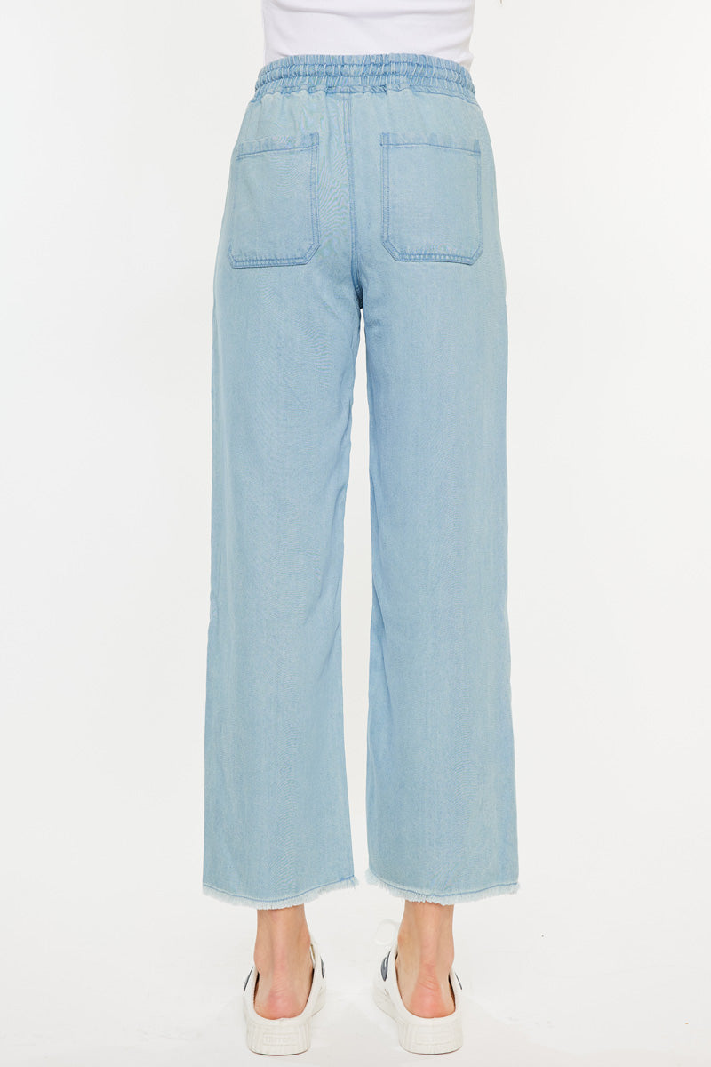 Milly High Rise Cropped  Wide Leg Jeans - Official Kancan USA