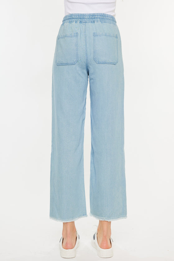 Milly High Rise Cropped  Wide Leg Jeans - Official Kancan USA