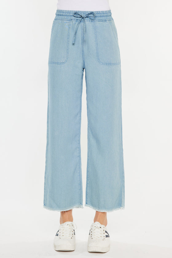 Milly High Rise Cropped  Wide Leg Jeans - Official Kancan USA