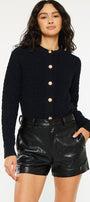 Asa High Rise Faux Leather Shorts - Official Kancan USA