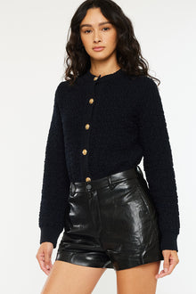  Asa High Rise Faux Leather Shorts - Official Kancan USA