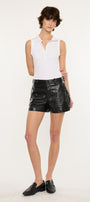 Asa High Rise Faux Leather Shorts - Official Kancan USA