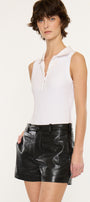 Asa High Rise Faux Leather Shorts - Official Kancan USA