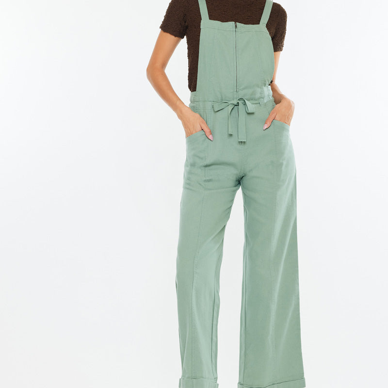 Maggie Cropped Wide Overalls - Official Kancan USA