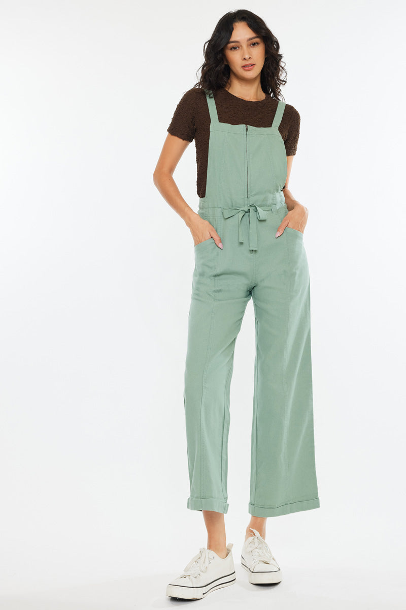 Maggie Cropped Wide Overalls | Kancan USA