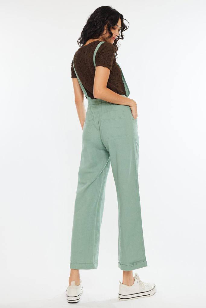 Maggie Cropped Wide Overalls | Kancan USA