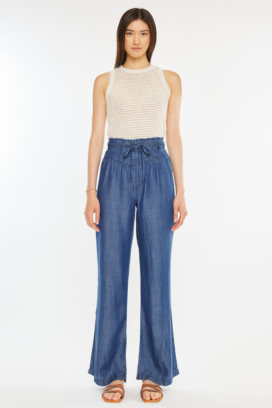 Katy High Rise Paperbag Wide leg Jeans - Official Kancan USA