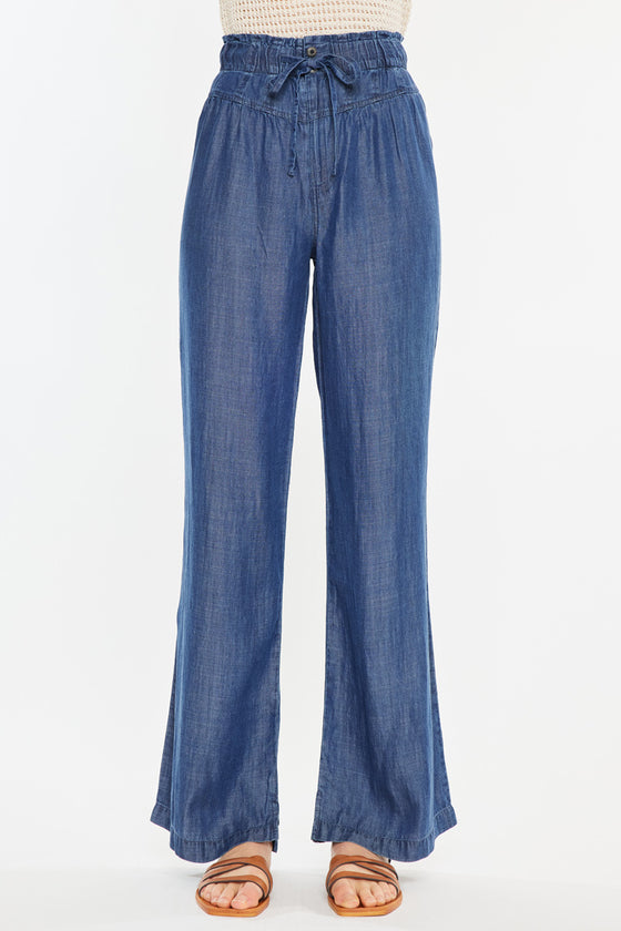 Katy High Rise Paperbag Wide leg Jeans - Official Kancan USA