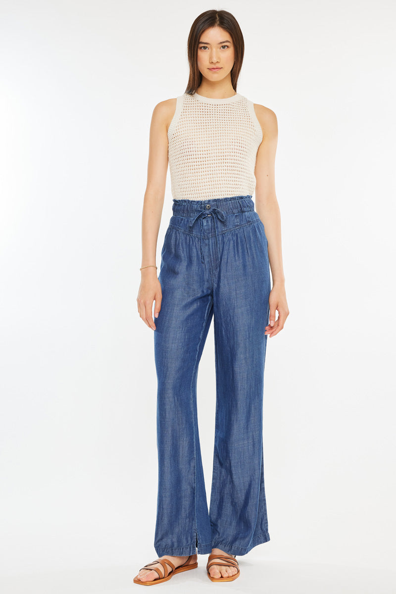 Katy High Rise Paperbag Wide leg Jeans - Official Kancan USA