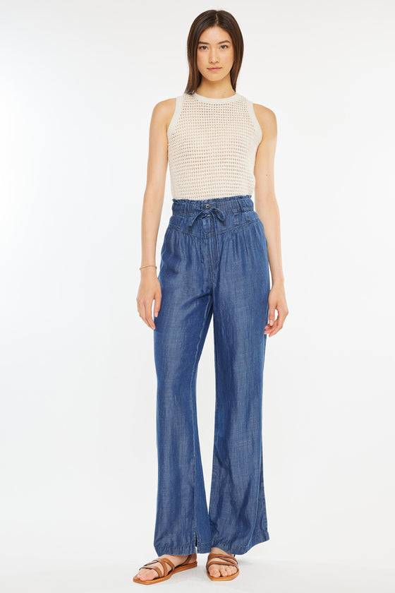 Katy High Rise Paperbag Wide leg Jeans - Official Kancan USA