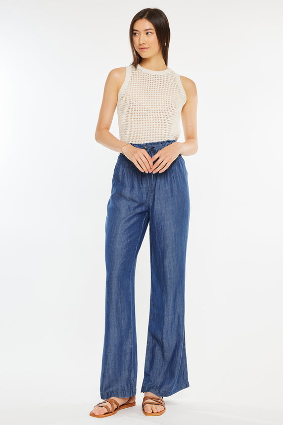 Katy High Rise Paperbag Wide leg Jeans - Official Kancan USA