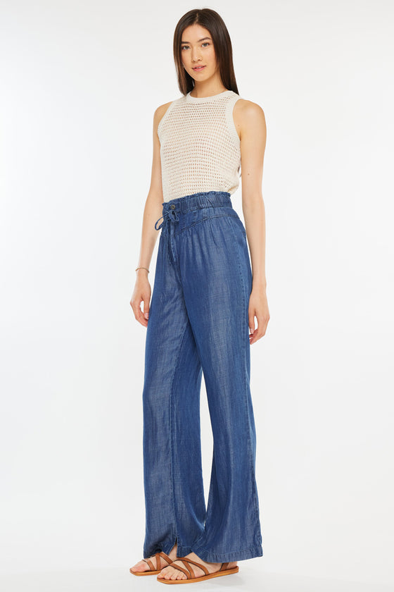 Katy High Rise Paperbag Wide leg Jeans - Official Kancan USA