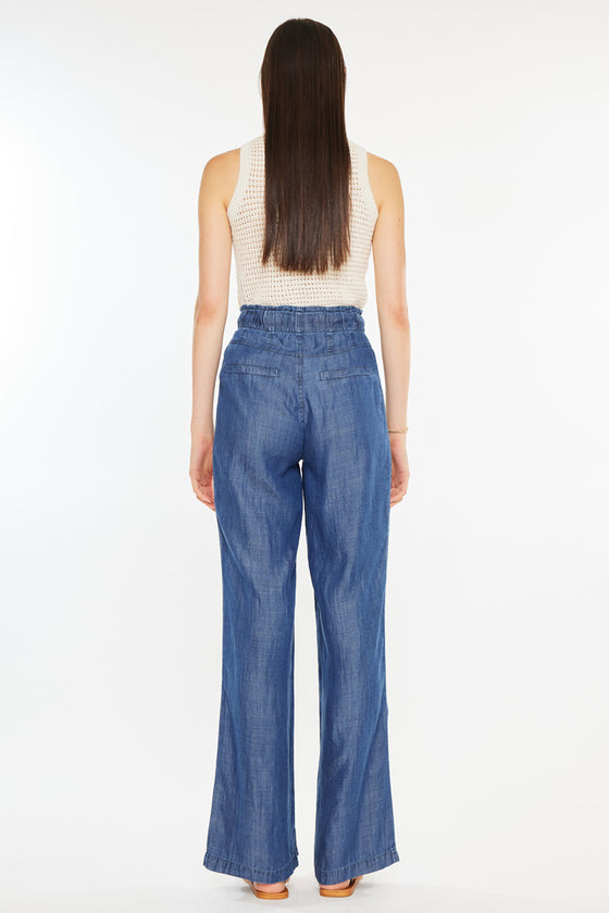 Katy High Rise Paperbag Wide leg Jeans - Official Kancan USA