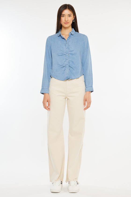 Evie Fitted Long Sleeve Shirt - Official Kancan USA