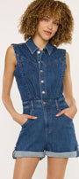 Maite Sleeveless Denim Romper - Official Kancan USA