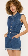 Maite Sleeveless Denim Romper - Official Kancan USA