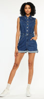 Maite Sleeveless Denim Romper - Official Kancan USA