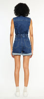 Maite Sleeveless Denim Romper - Official Kancan USA