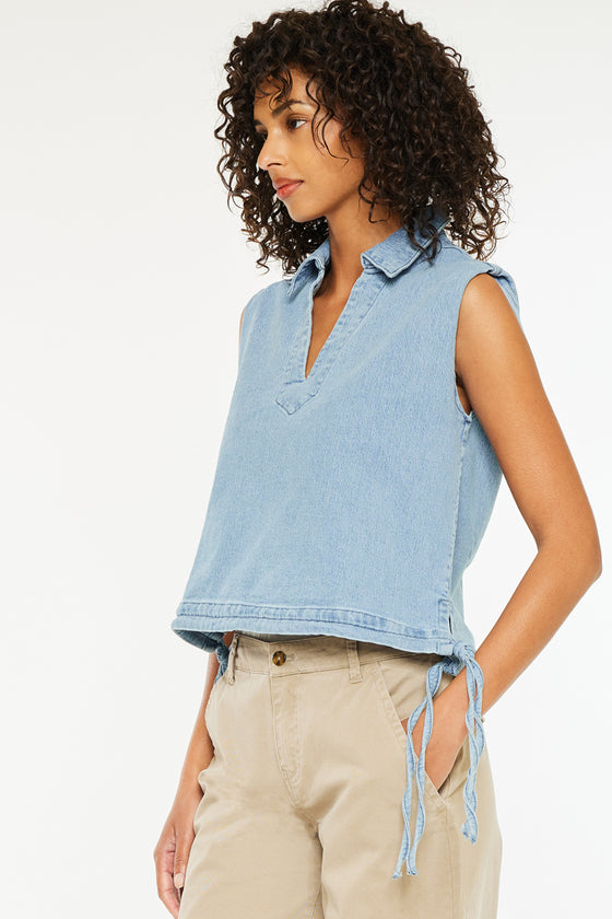 Bianca V-Neck Sleeveless Shirt - Official Kancan USA