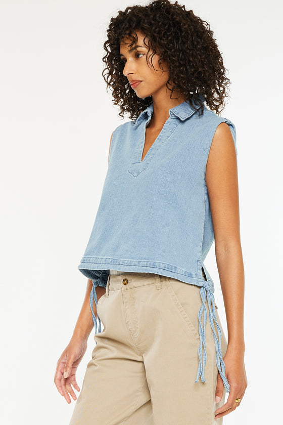Bianca V-Neck Sleeveless Shirt - Official Kancan USA