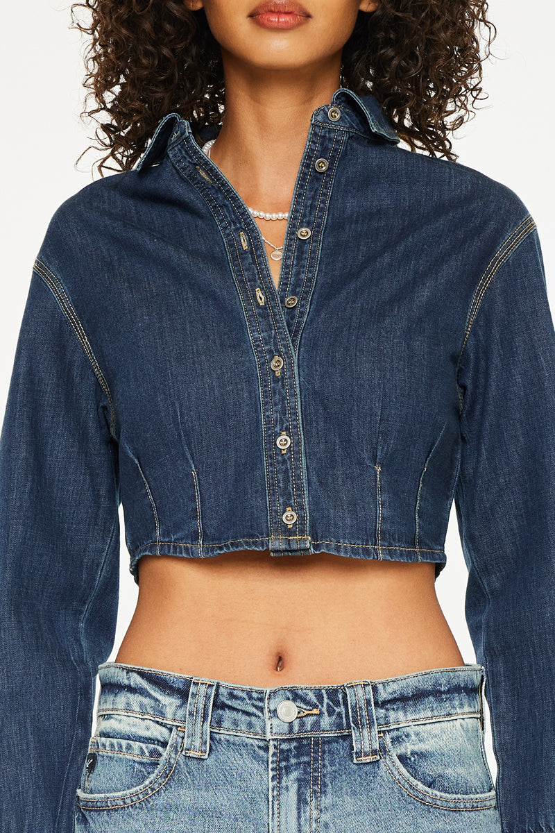 Miriam Cropped Button Up Shirt - Official Kancan USA