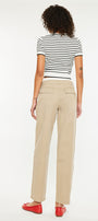 Francine Mid Rise Double Waistband Straight Pants - Official Kancan USA