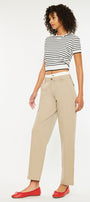 Francine Mid Rise Double Waistband Straight Pants - Official Kancan USA