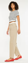 Francine Mid Rise Double Waistband Straight Pants - Official Kancan USA