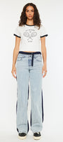 Miranda High Rise Pull On Wide Leg Jeans - Official Kancan USA