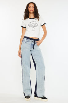  Miranda High Rise Pull On Wide Leg Jeans - Official Kancan USA