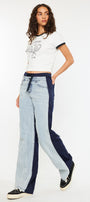 Miranda High Rise Pull On Wide Leg Jeans - Official Kancan USA