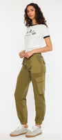 Jacie High Rise Color Block Knit Joggers - Official Kancan USA
