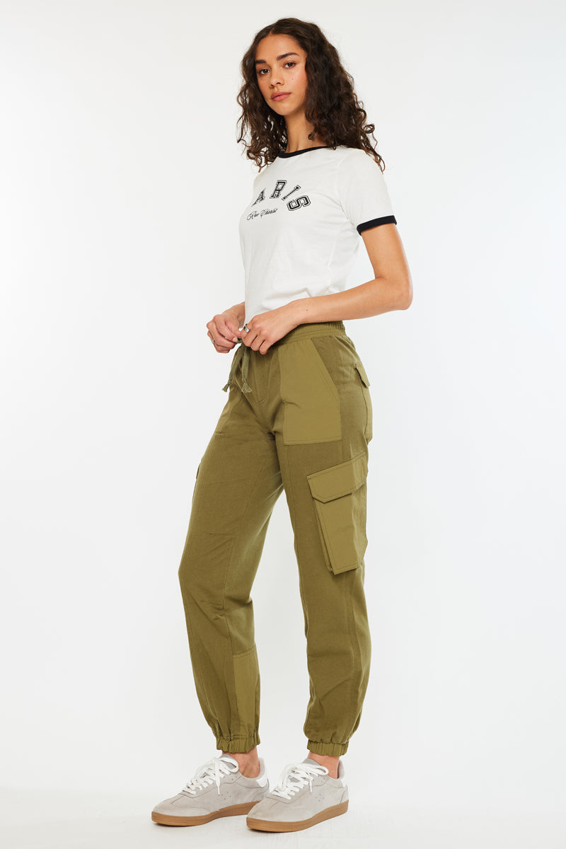 Jacie High Rise Color Block Knit Joggers - Official Kancan USA
