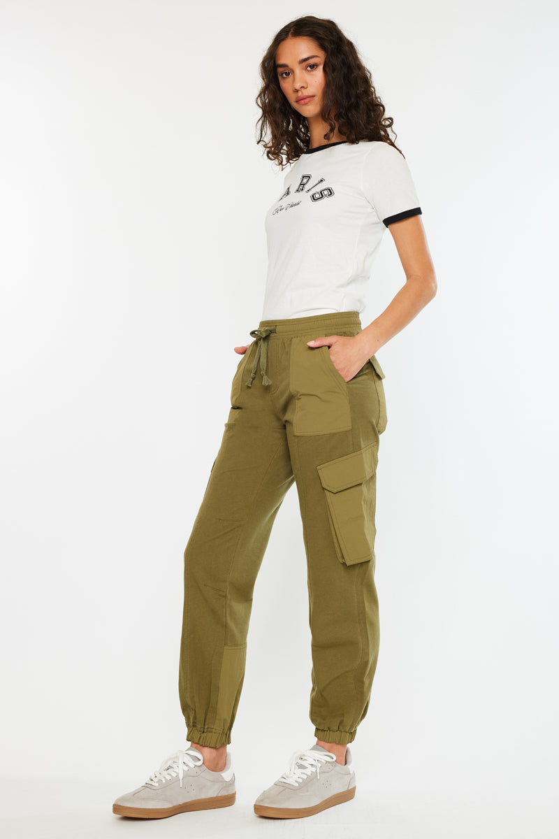 Jacie High Rise Color Block Knit Joggers - Official Kancan USA