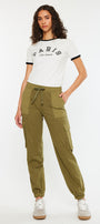 Jacie High Rise Color Block Knit Joggers - Official Kancan USA
