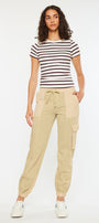 Jacie High Rise Color Block Knit Joggers - Official Kancan USA