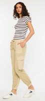 Jacie High Rise Color Block Knit Joggers - Official Kancan USA
